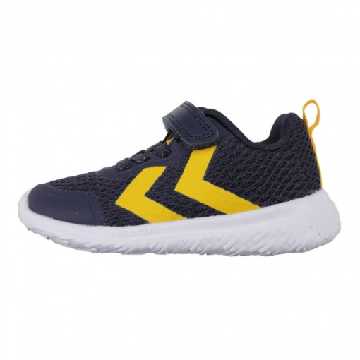 Hummel Actus ML Infant Graphite / Navy Sneaker med gule vinkler