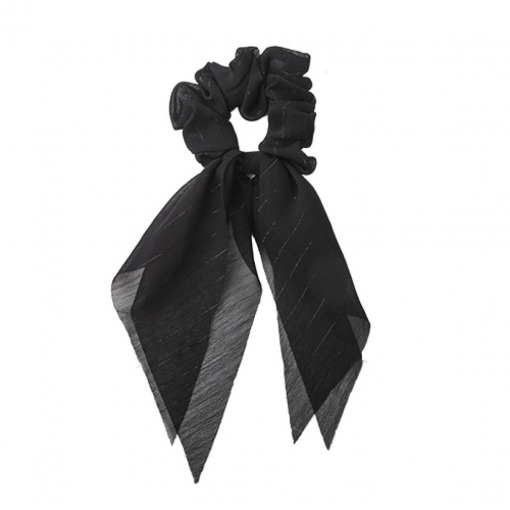 Bows by Stær Hårelastik med Tørklæde og Glimmer, Black