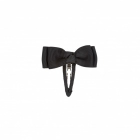 Bows by Stær Lille Double Bow, Snap Clip, Sort