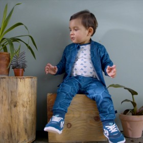 Hummel Play Crosslite Infant Sneakers Majolica Blue blå 205 785 8566 model
