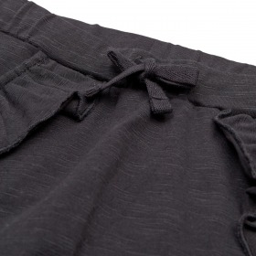 Petit By Sofie Schnoor Sarah leggings black sort med flæser og bindebånd lommer