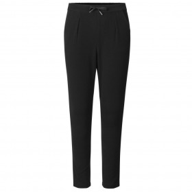Rosemunde bukser black sort med elastik og justerbare bindebånd lommer