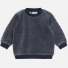 Hust and Claire sweatshirt navy velour med striber