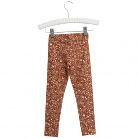 Wheat leggings jr nutella flowers-brun med blomsterprint