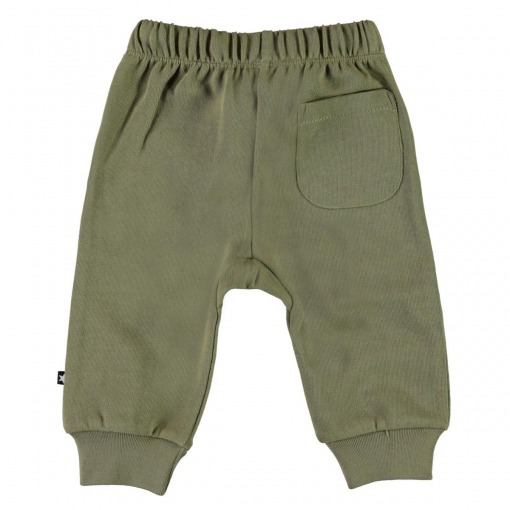 Molo sweatbukser baby -Simme, Khaki Green, Khaki Grøn med print