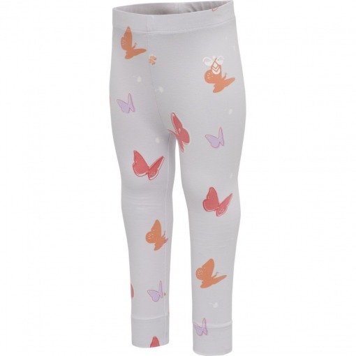 Hummel leggings, Clara, Lilac Hint, lilla med sommerfugleprint
