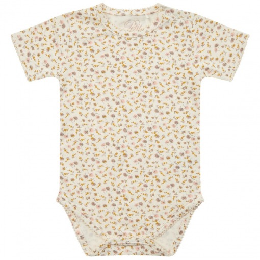 Petit By Sofie Schnoor body, Dicte, Offwhite, offwhite med blosmterprint
