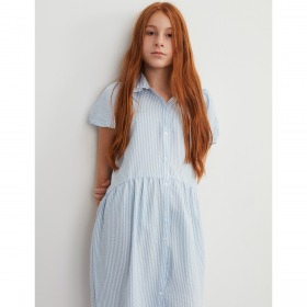 Petit By Sofie Schnoor kjole, Valeria, light blue, blå med stirber, Model