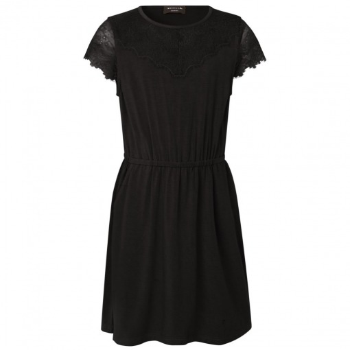 Rosemunde kjole til piger sort med blonder