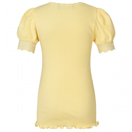 Rosemunde t-shirt med pufærmer, vanilla yellow, gul