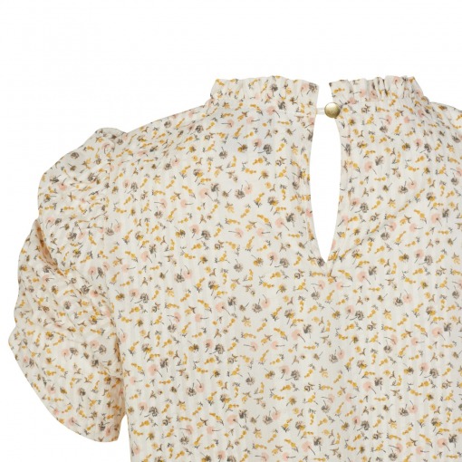 Sofie Schnoor Gilrs bluse, Carrie, Flower, creme med blomsterprint