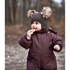 Mikk-Line Flyverdragt baby, Nylon baby suit, Solid Fudge