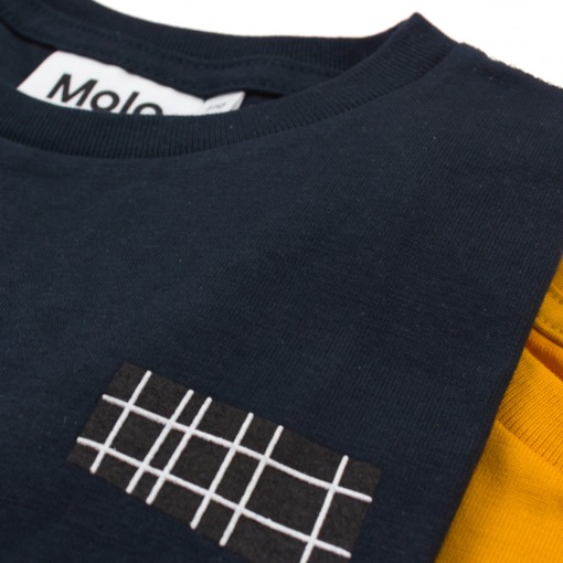 Molo T-Shirt Rasmus 2-Pak, Honey and Navy Blå