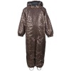 Mikk-Line flyverdragt, polyester baby suit, aop foil, brun med guld, kobber