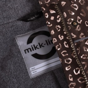 Mikk-Line vinterjakke, aop, chocolate brown, brun med kobberprint