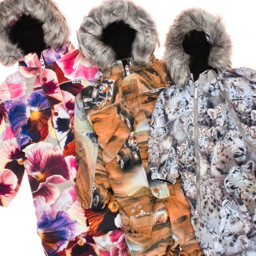 Molo Flyverdragter 2021 - Giant Floral - Mars - Snowy Leopards