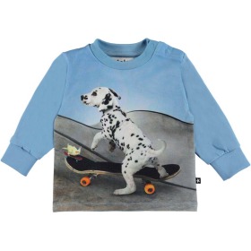 Molo bluse - Eloy - Skate Puppy - Blå m. dalmatiner hund