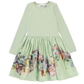 Molo kjole - Casie - Garland - grøn med blomsterprint