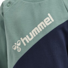 Hummel Sweatshirt - Sportive - Black Iris / Navy Blå + Grøn