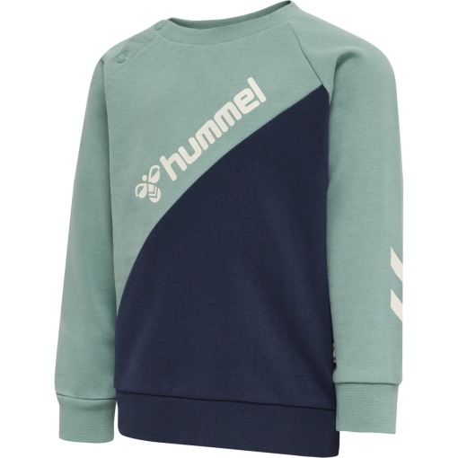 Hummel Sweatshirt - Sportive - Black Iris / Navy Blå + Grøn