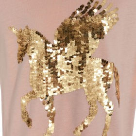Sofie Schnoor Girls t-shirt Enhjørning - unicorn - light rose / rosa